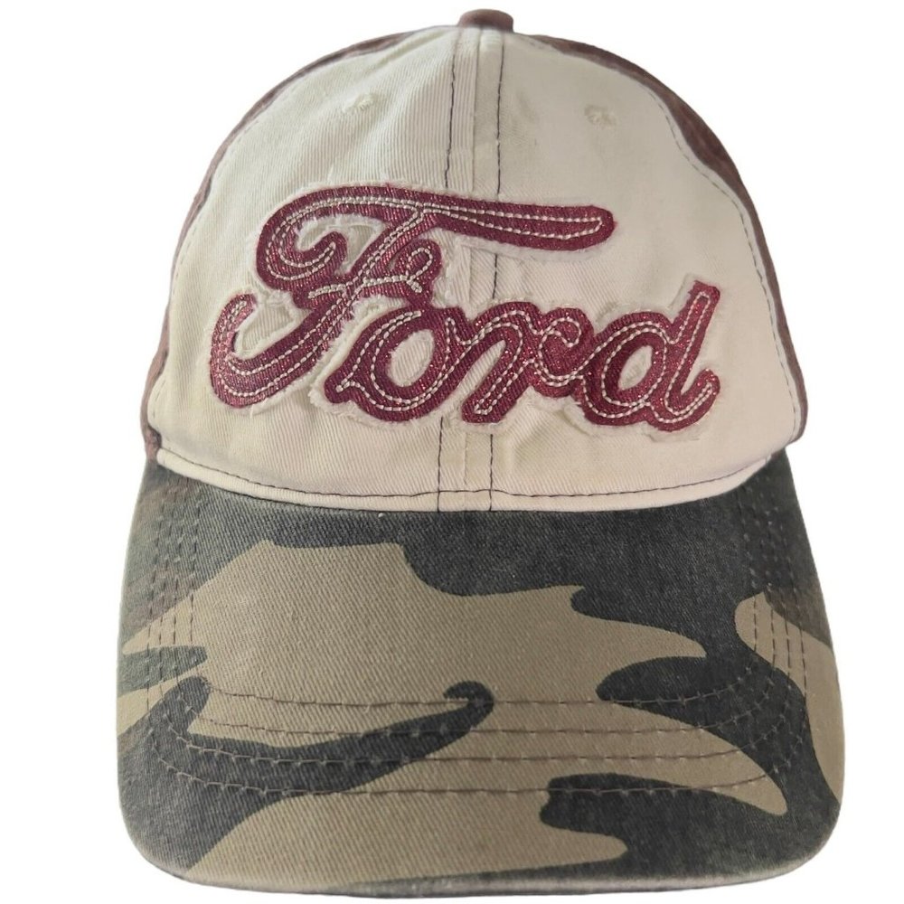 Ford Camo Glitter Realtree Womens Ladies Licensed Official Hat Cap 100% Cotton